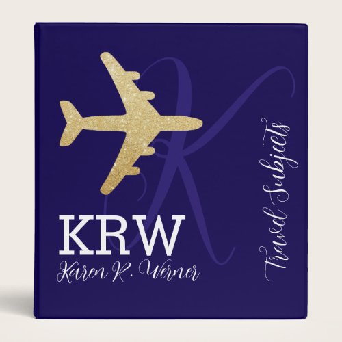 Travel Subjects Airplane Modern Blue 3 Ring Binder Travel Subjects Airplane Modern Blue 3 Ring Binder