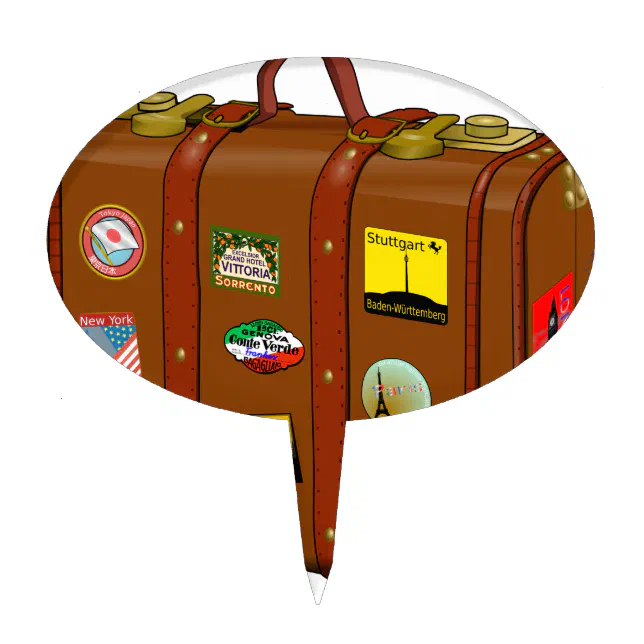 Antique Luggage with Original Travel Stickers c.1920