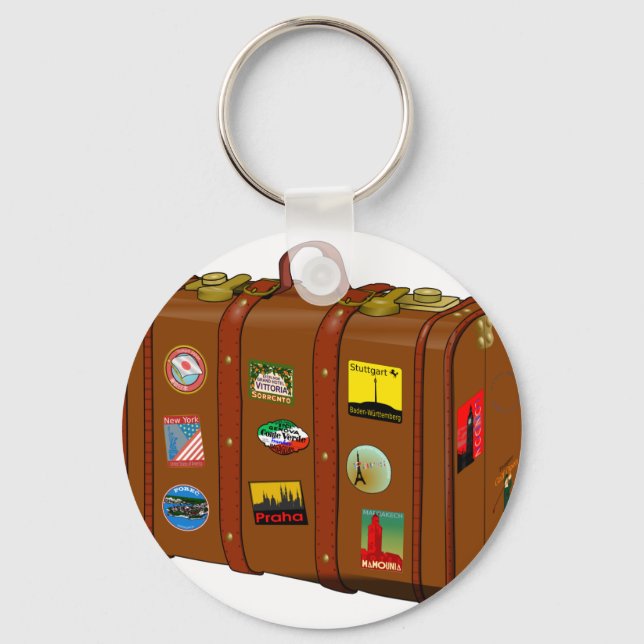 Travel Suitcase Keychain (Front)