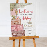 Travel Suitcase Welcome Sign Poster<br><div class="desc">Traveling from Miss to Mrs. Bridal Shower Poster Welcome Sign</div>