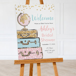 Travel Suitcase Welcome Sign Poster Travel Suitcase Welcome Sign Poster