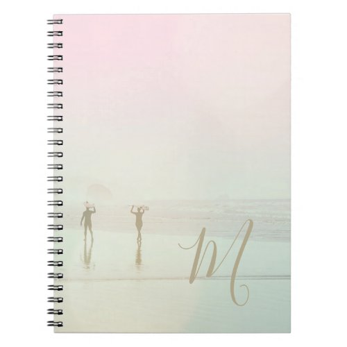 Travel Summer Surfers Beach Pink Mist Monogram Notebook