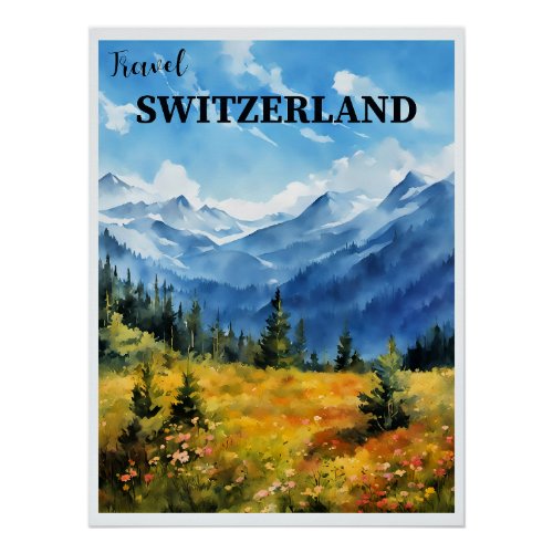 Travel Switzerland Poster