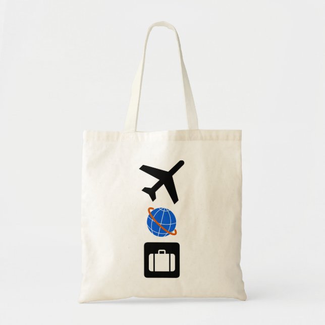 Travel Symbols Tote Bag (Front)