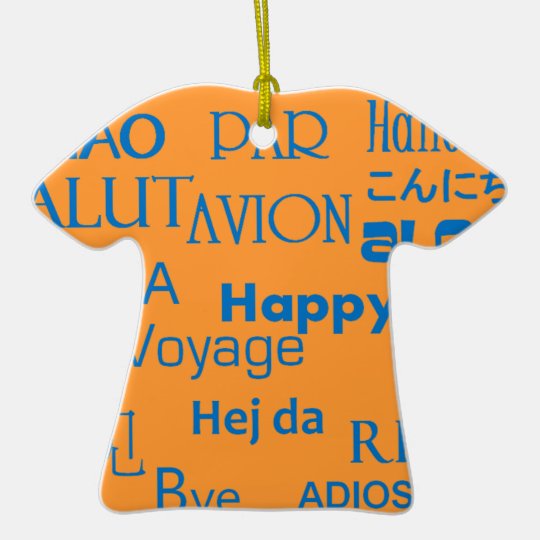 Travel Texts Ceramic Ornament