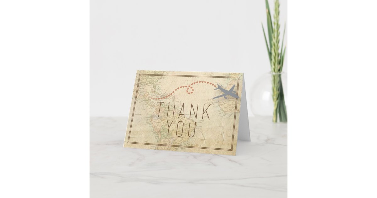 Travel Thank You Card | Zazzle