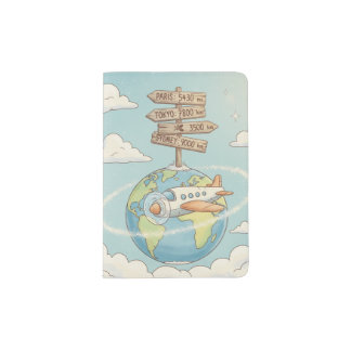 Travel the globe - Airplane Passport Holder