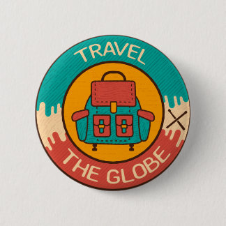 Travel The Globe | Backpacking | Backpacker Button
