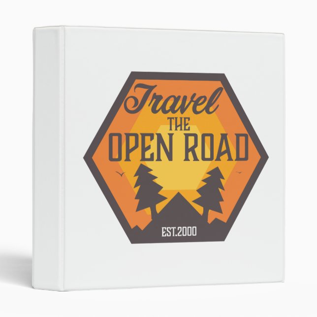 Travel the Open road 3 Ring Binder (Front/Spine)
