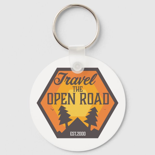 Travel the Open road Keychain (Front)