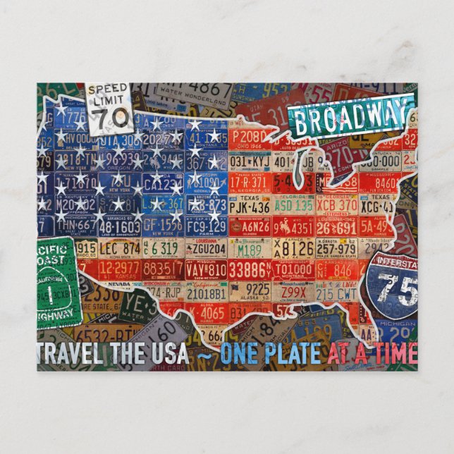 Travel the USA One Plate at a Time Postcard (Front)