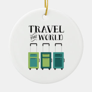 Travel The World Ceramic Ornament