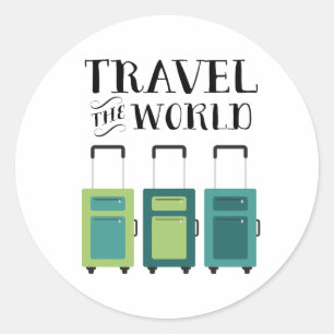 Travel The World Classic Round Sticker
