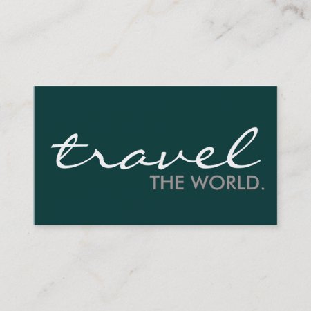 Travel The World. (color Customizable) Business Card