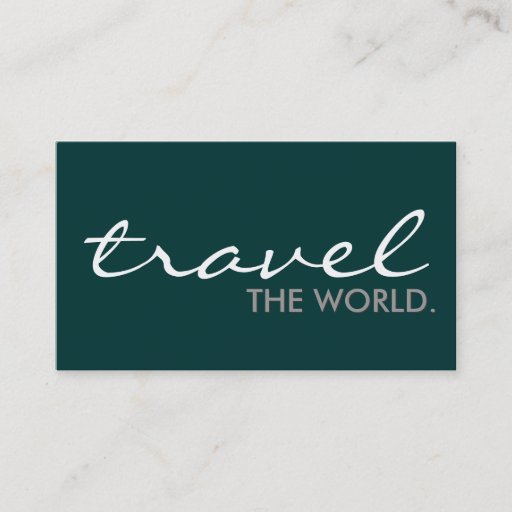 Customizable travel the world. (color customizable) business card