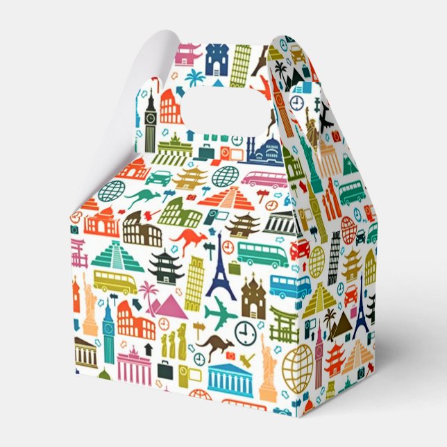 Travel the world favor boxes (Front Side)