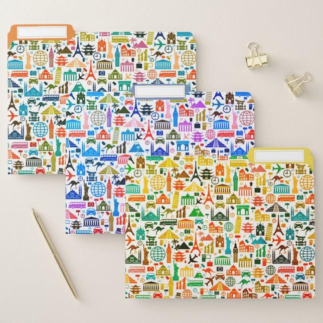 Travel the world file folder (Set)