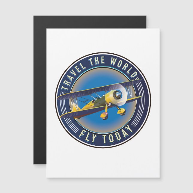 Travel the World Fly Today travel patch (Front/Back)