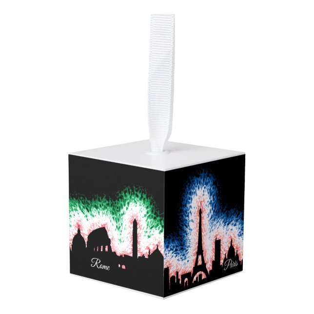 Travel the World Holiday Ornament (Front Angled)