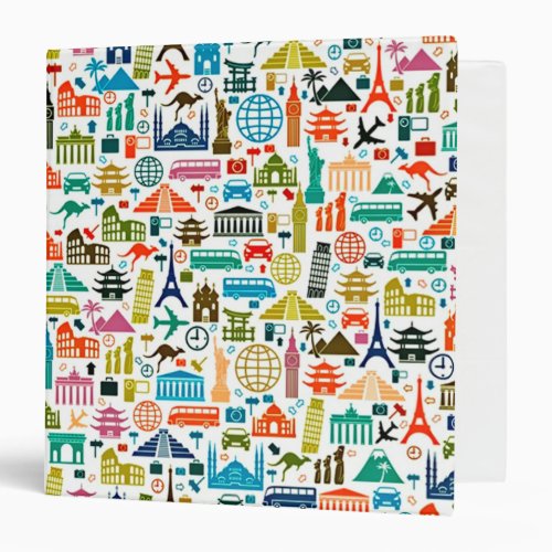 Travel the world photo 3 ring binder