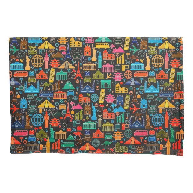 Travel the world pillow case (Front)