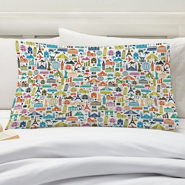 Travel the world pillow case (Creator Uploaded)