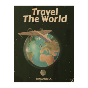Travel the World Science fiction vintage poster