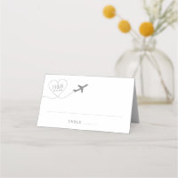 Travel Theme Airplane Heart Monogram