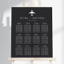 Travel Theme Airport Code Wedding Seating Chart Foam Board