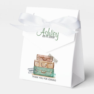 Travel theme baby shower favor box
