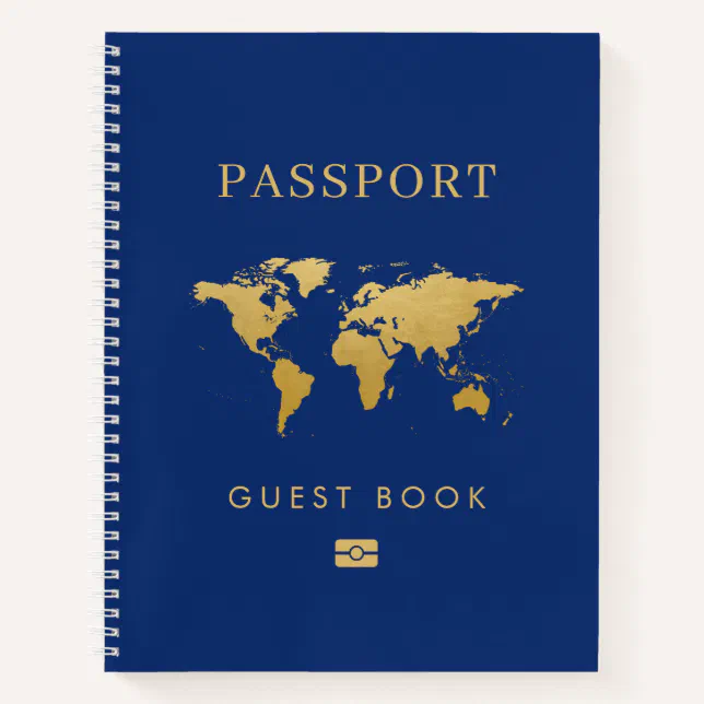 Travel Theme Destination Passport Guest Book Zazzle
