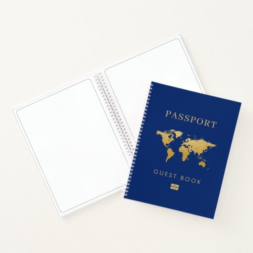Travel Theme Destination Passport Guest Book Zazzle