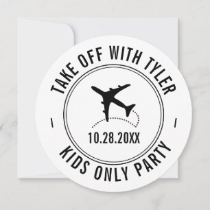 Travel Theme Party Personalized Airplane Sign Invitation