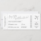  Travel Theme Silver Bridal Shower Boarding Pass