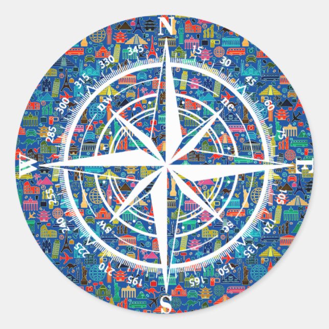 Travel theme Sticker (Front)