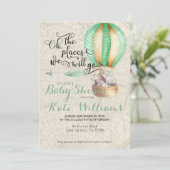 Travel Themed Baby Shower Invitation (Standing Front)