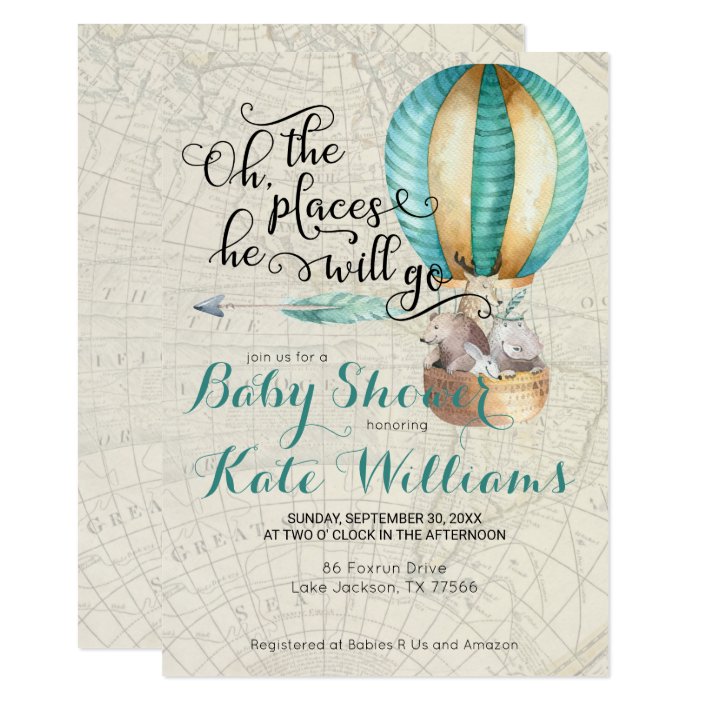 travel themed baby shower invitation  zazzle