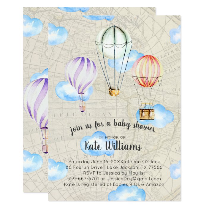 travel themed baby shower invitation  zazzle