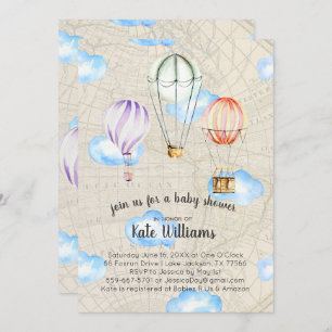Travel Themed Baby Shower Invitation