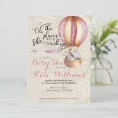Travel Themed Baby Shower Invitation (Standing Front)