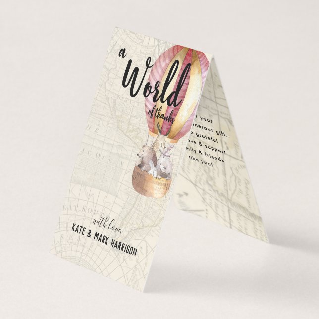 Travel Themed Baby Shower | Thank You Note (Front)