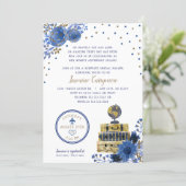 Travel themed bridal shower invitation (Standing Front)