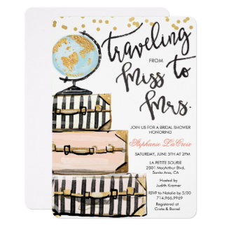 Travel Themed Wedding Shower Invitations 3