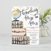 Travel Themed Bridal Shower Invitation (Standing Front)