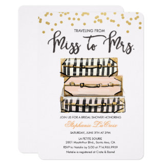 Destination Bridal Shower Invitations Announcements Zazzle Travel Themed Bridal Shower Invitation