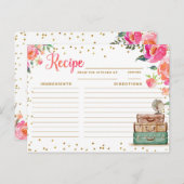 Travel Themed Bridal Shower Recipe Card (Front/Back)