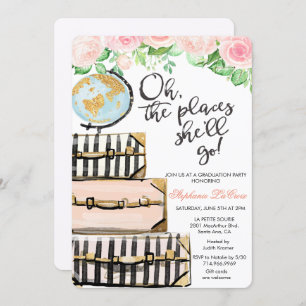 Travel Themed Graduation Party Invitation