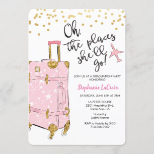 Travel Themed Graduation Party Invitation
