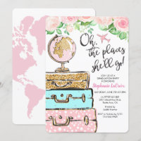 Travel Themed Graduation Party Invitation