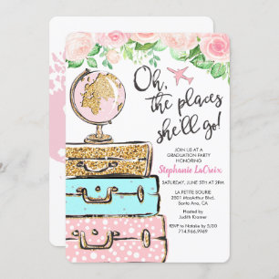 Travel Themed Graduation Party Invitation
